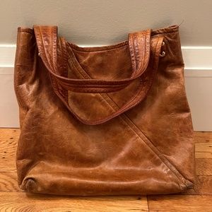 Kooba Cori Distressed Brown Leather Tote